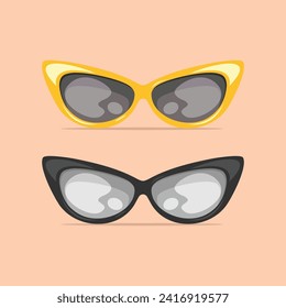 Icono vectorial de gafas de sol aislado