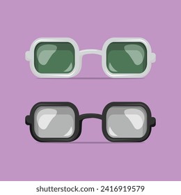 Sun glasses vector icon isolated