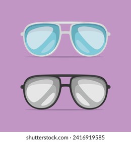 Sun glasses vector icon isolated