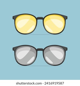 Sun glasses vector icon isolated
