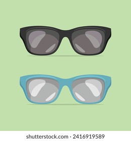 Sun glasses vector icon isolated
