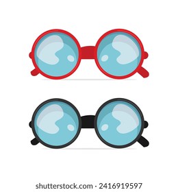 Sun glasses vector icon isolated