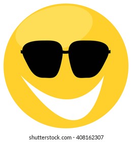 Sun with glasses - vector illustration