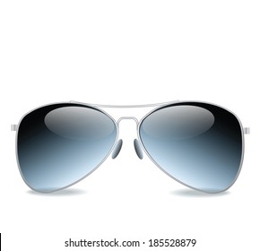 Sun Glasses Vector Isolated On White, Eye Protection .
