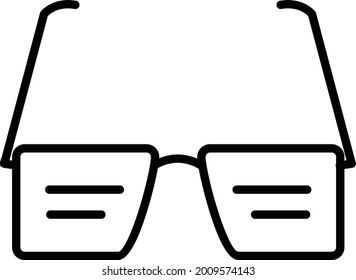 Sun Glasses Vector Line Icon Design
