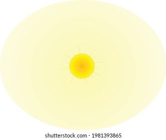 Sun glowing vector art 