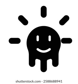 Sun Glyph Icon Design For Personal And Commercial Use