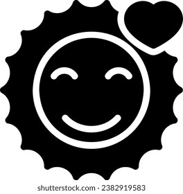 sun glyph icon illustration vector