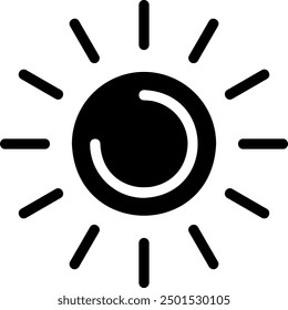 sun glyph icon illustration vector