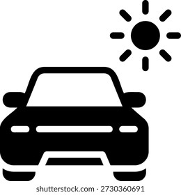 sun glyph icon illustration vector