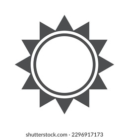 Sun glyph icon Summer and warm Sunshine design element. Vector illustration