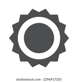 Icono de glifo de sol elemento de diseño de verano y sol cálido. Ilustración del vector