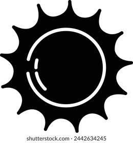 Sun glyph and line vector illustration