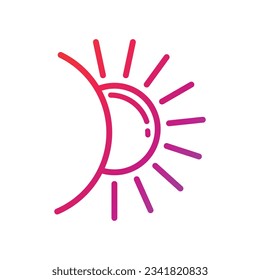 Sun Gradient Icon Vector Illustration