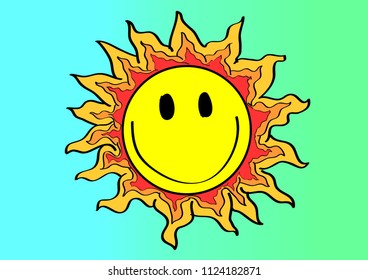 sun Graphic Design. Vector set sun