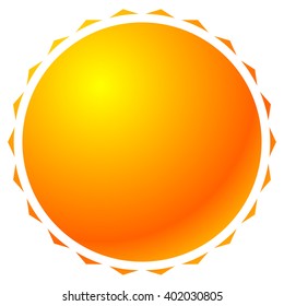 Sun graphics with bright gradient fill.