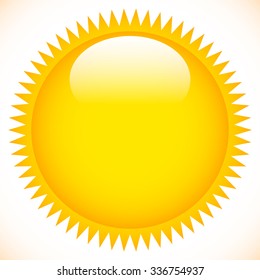 Sun graphics isolated on white. Summer, sunny weather, happiness concepts.