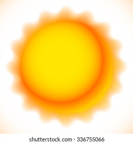 Sun graphics isolated on white. Summer, sunny weather, happiness concepts.