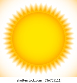 Sun graphics isolated on white. Summer, sunny weather, happiness concepts.
