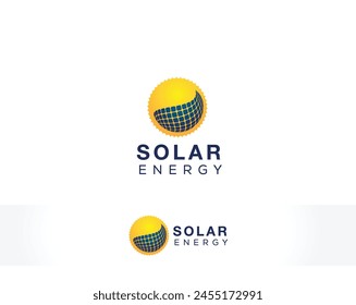 Sun green power renewable solar energy logo icon