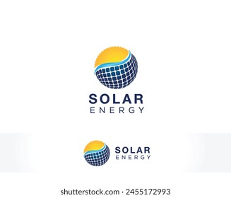 Sun green power renewable solar energy logo icon