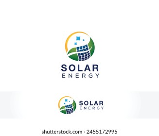 Sun green power renewable solar energy logo icon