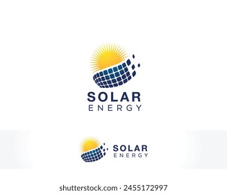 Sun green power renewable solar energy logo icon