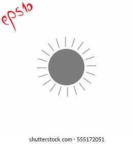Sun grey icon.