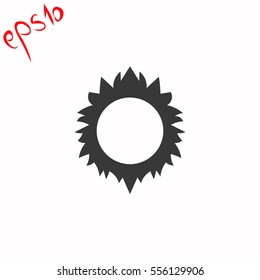 Sun grey icon.