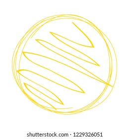 Sun hand drawn icon vector isolated on white background. Sun icon for web site, logo, poster and wallpaper. Creative art concept. Vector illustration