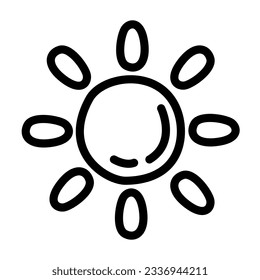 Natursymbol der Sonne, handgezeichnet
