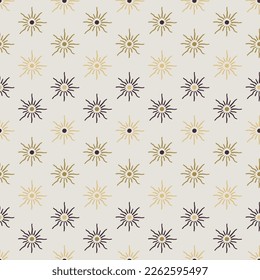 Sun hand drawn seamless pattern design for fabric textile or wallpaper