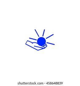 sun, hand icon