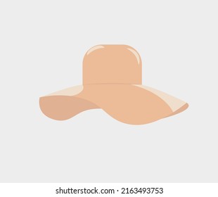 sun hat. beach fashion. vector illustration