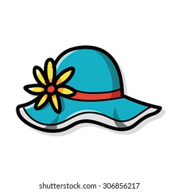 sun hat color doodle