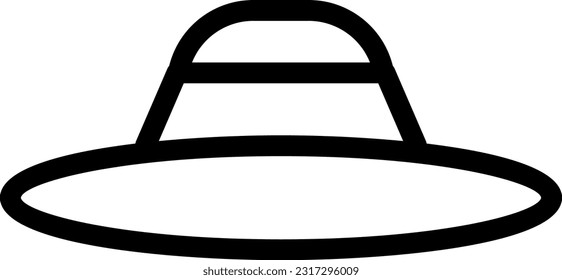 Sun Hat Icon: A graphical representation of a sun hat, It symbolizes sun protection, outdoor activities, or the presence of sunny weather