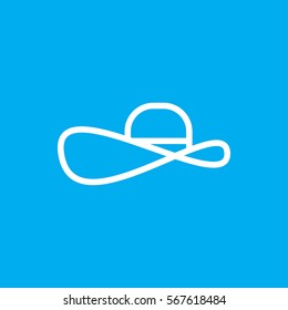 sun hat icon illustration isolated vector sign symbol