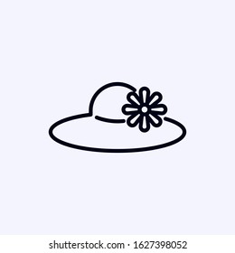 Sun hat with icon isolated