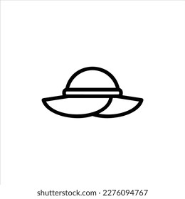 Sonnenhutsymbol mit isoliertem Vektorgrafik und transparentem Hintergrund.