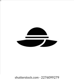 Sonnenhutsymbol mit isoliertem Vektorgrafik und transparentem Hintergrund.