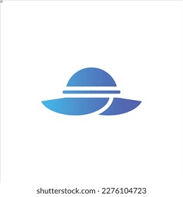 sun hat icon with isolated vektor and transparent background.
