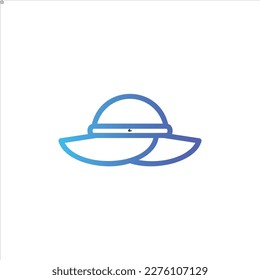 Sonnenhutsymbol mit isoliertem Vektorgrafik und transparentem Hintergrund.