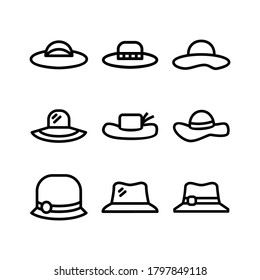 sun hat icon or logo isolated sign symbol vector illustration - Collection of high quality black style vector icons
