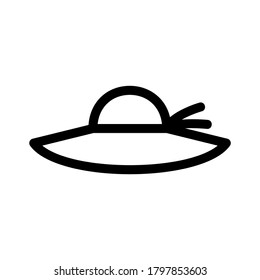 sun hat icon or logo isolated sign symbol vector illustration - high quality black style vector icons

