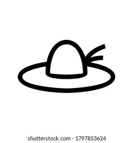 sun hat icon or logo isolated sign symbol vector illustration - high quality black style vector icons
