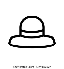 sun hat icon or logo isolated sign symbol vector illustration - high quality black style vector icons
