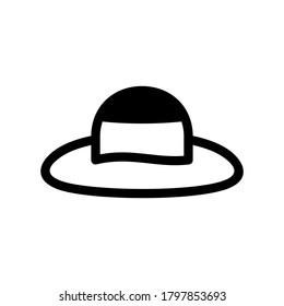 sun hat icon or logo isolated sign symbol vector illustration - high quality black style vector icons
