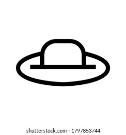 sun hat icon or logo isolated sign symbol vector illustration - high quality black style vector icons
