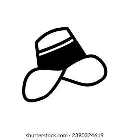 sun hat icon solid style