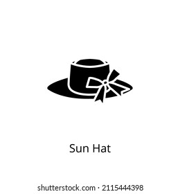 sun hat icon in vector. Logotype
